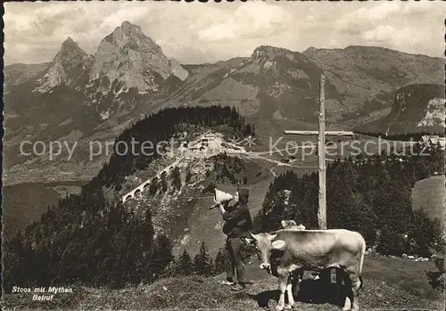 Stoos SZ mit Mythen Kuh Kreuz Kat. Stoos