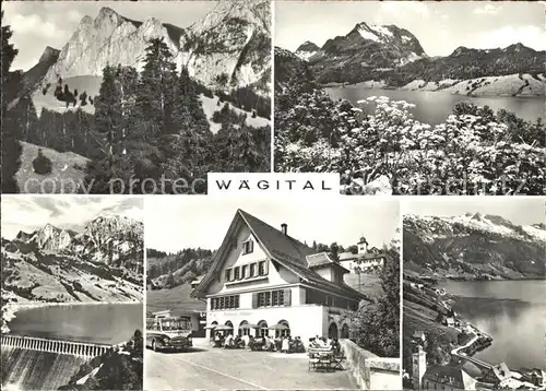 Waegitalersee Gasthaus Stausee Innerthal Kat. Innerthal