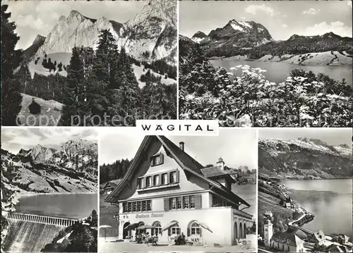 Waegitalersee Gasthaus Stausee Innerthal Kat. Innerthal