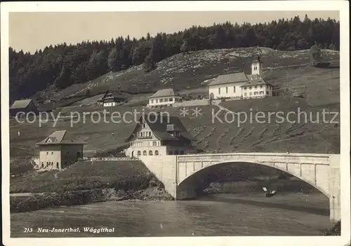 Waegitalersee Neu Innerthal Bruecke Kat. Innerthal