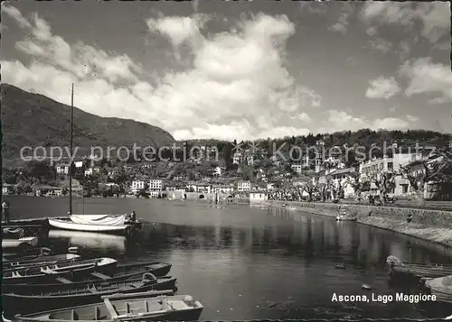 Ascona TI Hafen Panorama Lago Maggiore / Ascona /Bz. Locarno