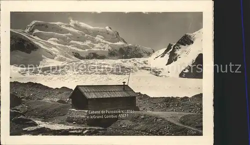 Cabane de Panossiere et Grand Combin Berghuette Walliser Alpen