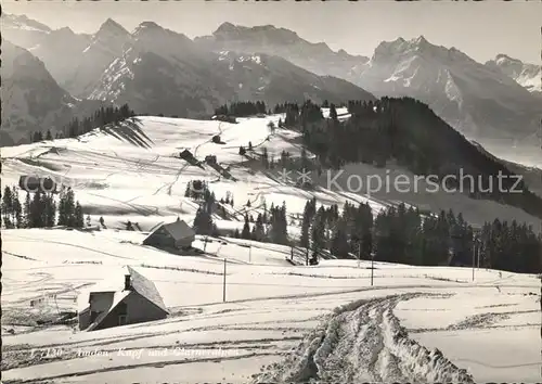 Amden SG Kapf und Glarner Alpen Winterimpressionen Kat. Amden