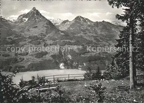 Amden SG Giregaertli mit Walensee und Muertschenstock Kat. Amden