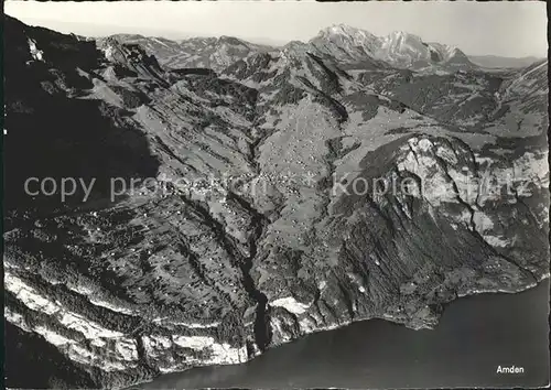 Amden SG Fliegeraufnahme Walensee Kat. Amden