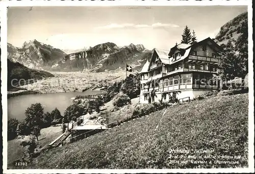 Amden SG Kurhaus Bellevue Walensee Alpenpanorama Kat. Amden