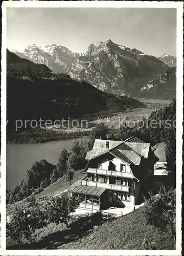 Amden SG Kurhaus Bellevue Ferienheim Walensee Alpenpanorama Kat. Amden