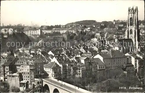 Fribourg FR Vue generale Kat. Fribourg FR