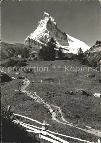 Zermatt VS Weg nach Winkelmatten mit Matterhorn Kat. Zermatt