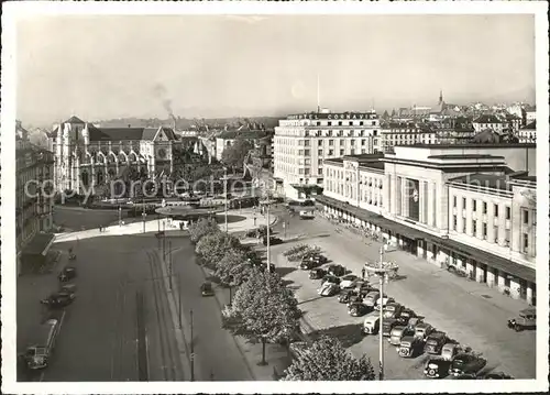 Geneve GE gare Cornavin et Notre Dame Kat. Geneve