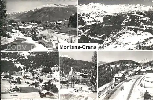 Montana Crans Panorama mit Teilansichten Kat. Randogne