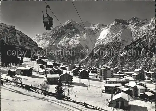 Graechen VS Sesselbahn mit Weisshorn Bishorn Barrhorn Kat. Graechen