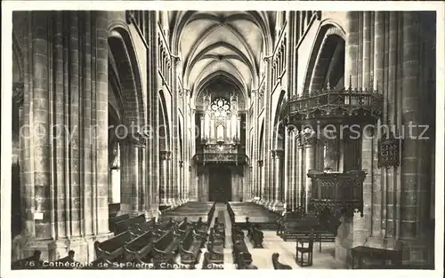 Geneve GE Interieur de la Cathedrale de St. Pierre Kat. Geneve