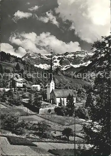 Seewis GR Motiv Ortsansicht mit Kirche Alpenblick Kat. Seewis