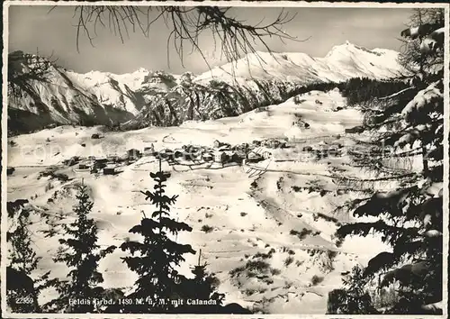 Feldis GR Panorama mit Calanda Buendner Alpen Kat. Feldis Veulden