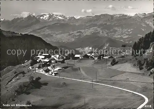 Feldis GR Panorama mit Bifertenstock Glarner Alpen Kat. Feldis Veulden