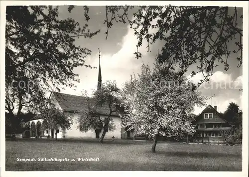 Sempach LU Schlachtkapelle Wirtschaft Kat. Sempach