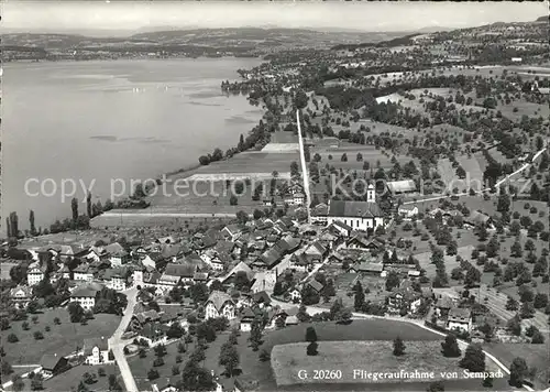 Sempach LU Fliegeraufnahme  Kat. Sempach