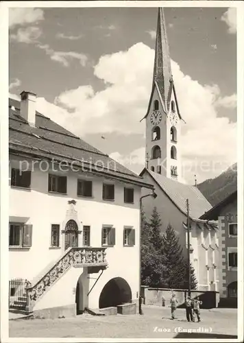 Zuoz GR Dorf Kirche Kat. Zuoz