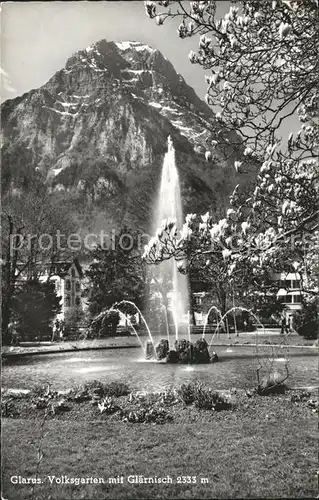 Glarus GL Volksgarten mit Glaernisch Kat. Glarus