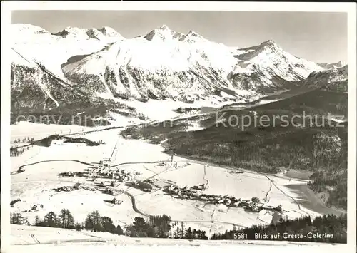 Cresta Celerina Blick auf Cresta / Celerina /Bz. Maloja