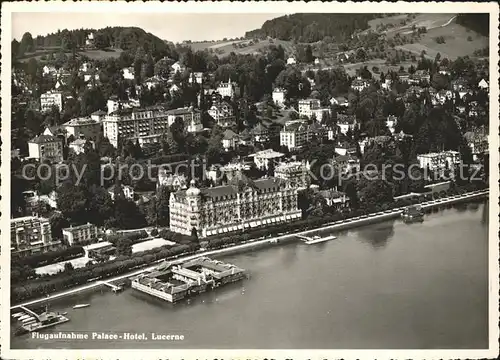 Luzern LU Luftauffnahme Palace Hotel / Luzern /Bz. Luzern City