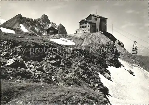 Klosters GR Luftseilbahn Goschnagrat Parsenn Bergstatio mit Casanna Kat. Klosters