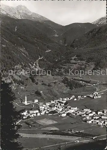 Zernez GR mit Ofenpass Strasse und Nationalpark Kat. Zernez