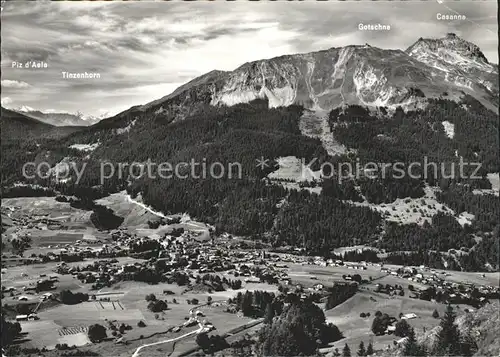 Klosters GR mit Piz d Aela Tinzenhorn und Casanna Kat. Klosters