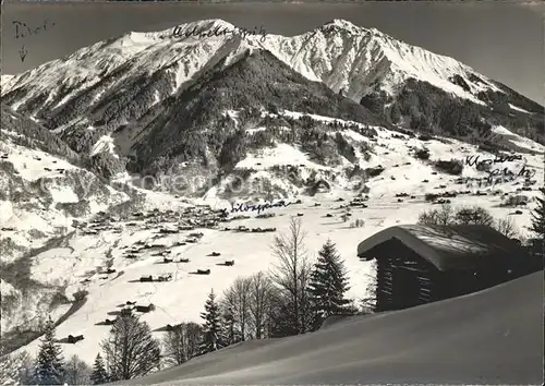 Klosters GR Totalansicht mit aelpelti Kat. Klosters