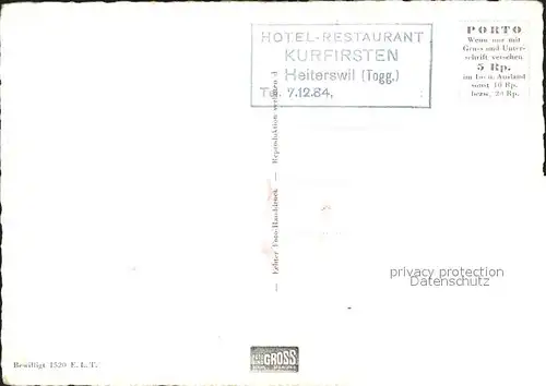 Heiterswil Hotel Restaurant Kurfirsten Kat. Wattwil