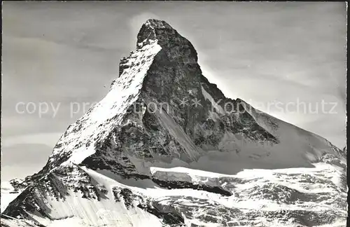 Zermatt VS Matterhorn Blick vom Hohlicht Walliser Alpen Kat. Zermatt