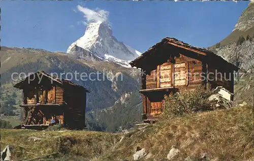 Zermatt VS Berghuetten Matterhorn Walliser Alpen Kat. Zermatt