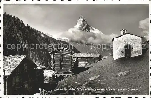 Findelen VS Berghuetten Matterhorn Walliser Alpen Kat. Findeln Findelen