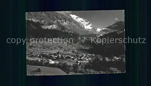Leukerbad Panorama mit Balmhorn Gitzifurgge Ferdenrothorn Berner Alpen Kat. Loeche les Bains
