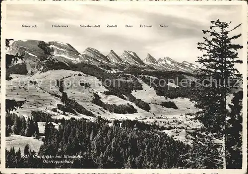 Obertoggenburg mit Churfirsten und Iltiosbahn Kat. Wildhaus