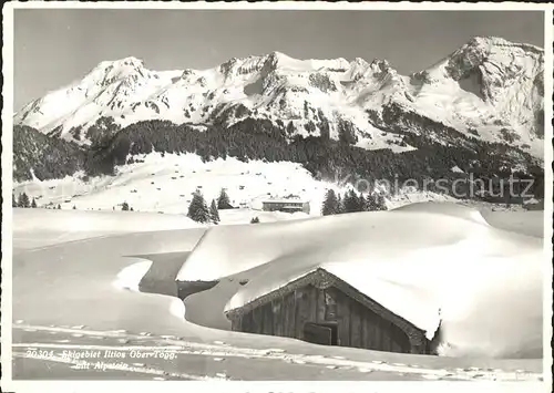 Obertoggenburg Skigebiet Iltios mit Alpstein Kat. Wildhaus