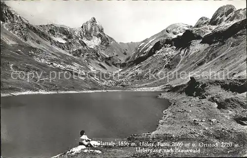 Glattalpsee See Hoher Turm Ortstock Braunwald Kat. Muotathal