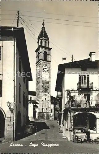 Ascona TI Stadtpartie mit Kirche Lago Maggiora / Ascona /Bz. Locarno