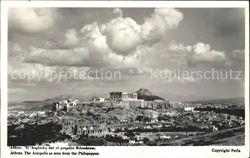 Athens Athen Acrokopolis as seen from the Philopappus Kat. Griechenland