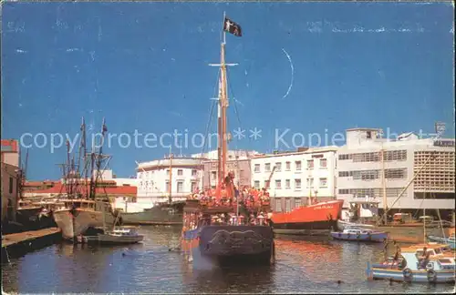 Barbados Jolly Roger in the Bridgetown Careenage Kat. Barbados