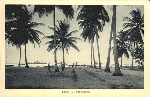 Gabon Port Gentil Palmen Kat. Kongo