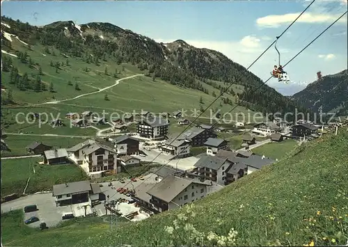 Malbun mit Doppelsesselbahn Sareis Kat. Liechtenstein