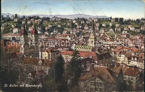 St Gallen SG Panorama mit Rosenberg Kat. St Gallen
