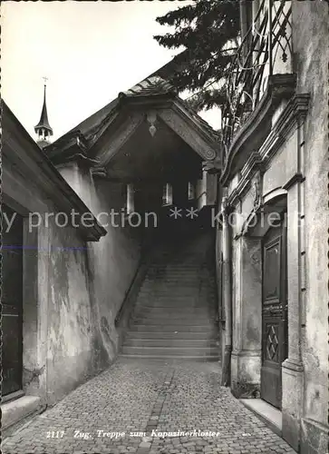 Zug ZG Treppe zum Kapuzinerkloster Kat. Zug