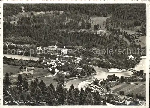Reichenau GR mit den 3 Bruecken Kat. Tamins