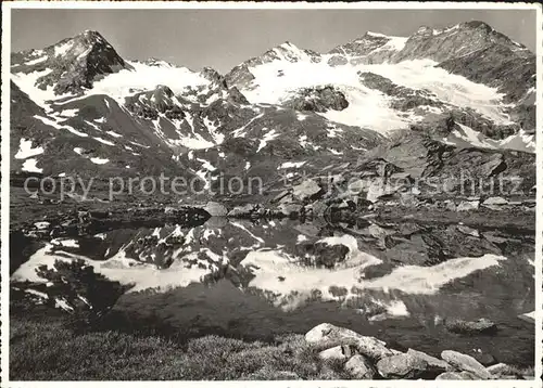 Berninapass Bergsee mit Cambrena Gletscher und Piz Cambrena Kat. 