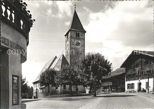 Klosters GR St Jakobskirche und Rathaus Kat. Klosters