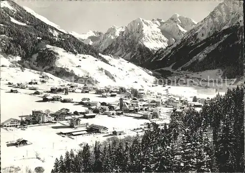 Klosters GR mit Silvrettagruppe Kat. Klosters