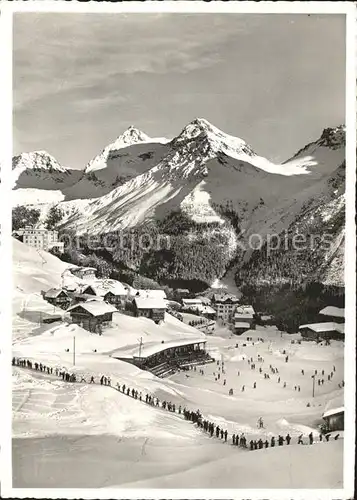 Arosa GR Eisbahn Inner Arosa mit Furkahoerner Kat. Arosa